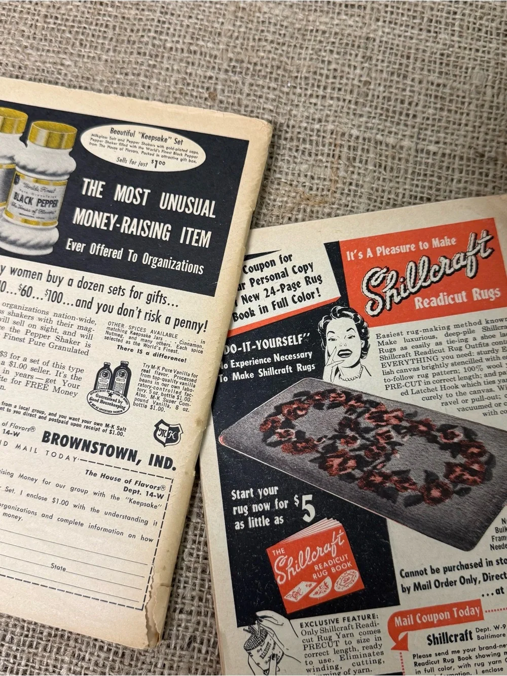 Lot of 7 Workbasket magazines, 1955, 1956,1960, 1961